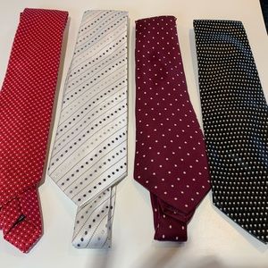 4 silk ties